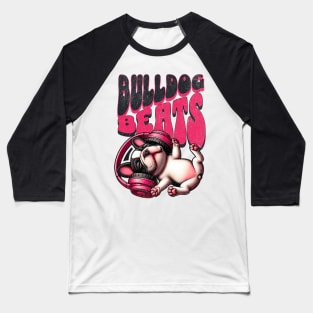 Bulldog Groove – Cool Music-Themed Canine Tee Baseball T-Shirt